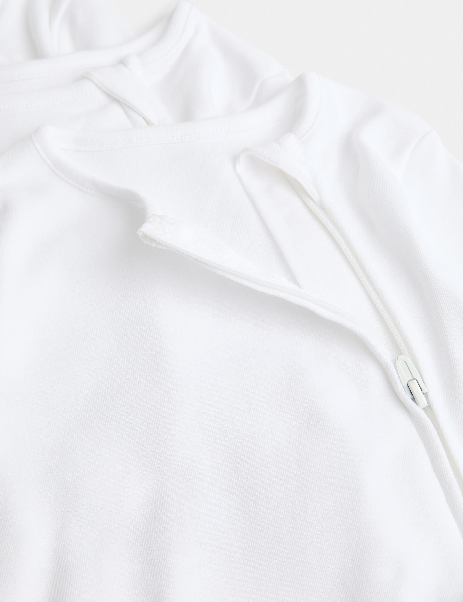 5 Pack Pure Cotton Zip Front Sleepsuits (5lbs-3 Yrs) - WHITE