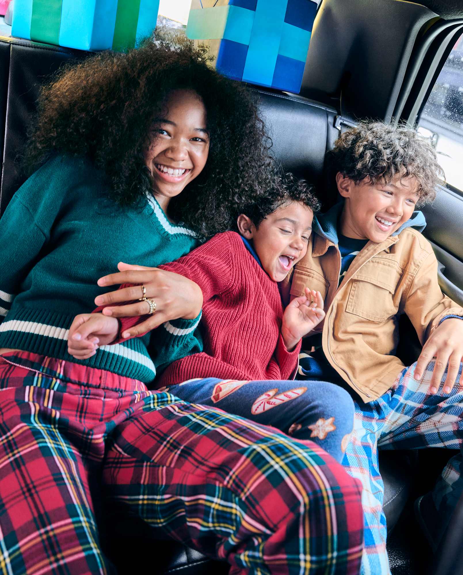 Kids Matching Family Long Sleeve Christmas Crew Snug Fit Cotton And Flannel Pajamas