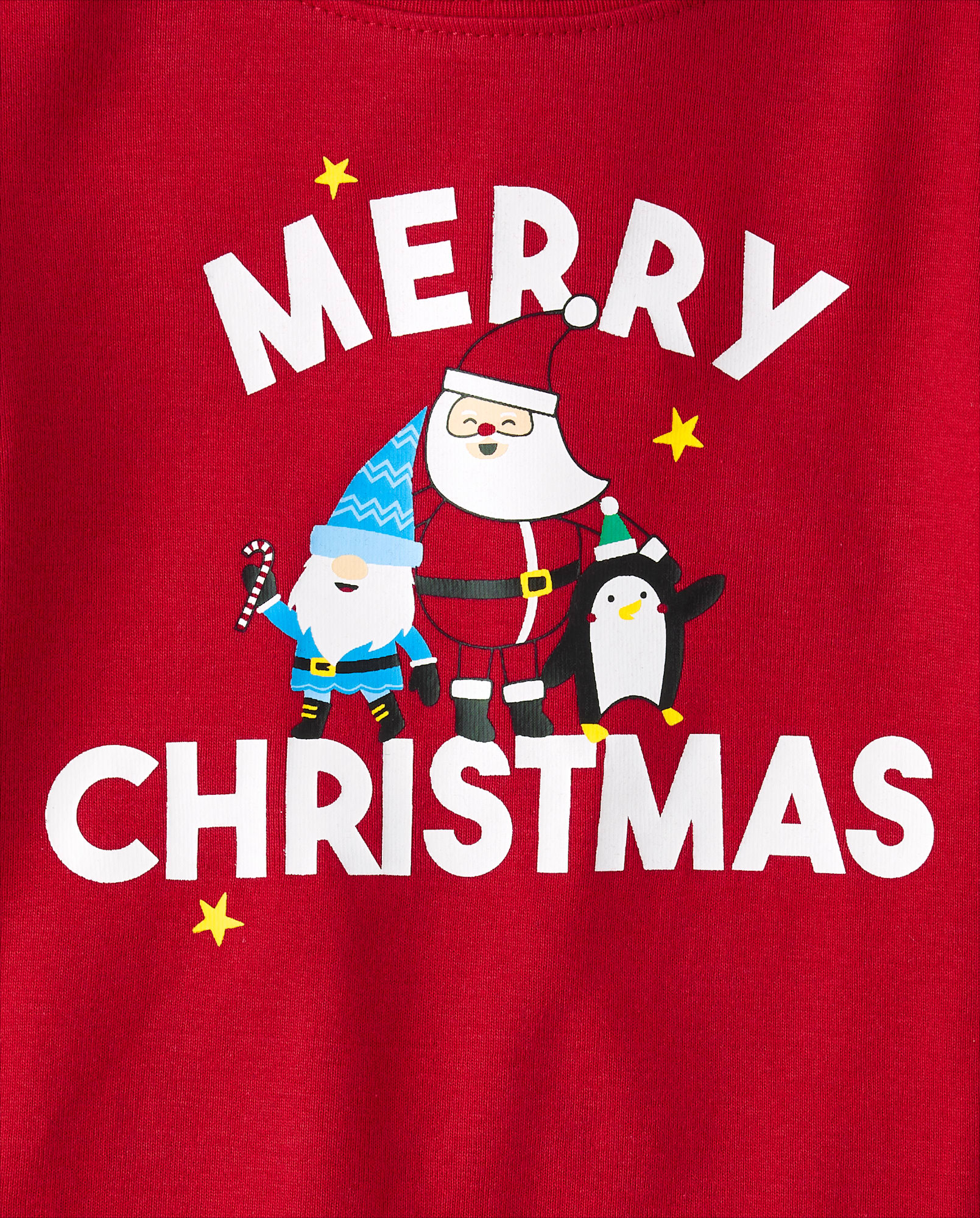 Kids Matching Family Merry Christmas Long Sleeve Cotton And Microfleece Pajamas