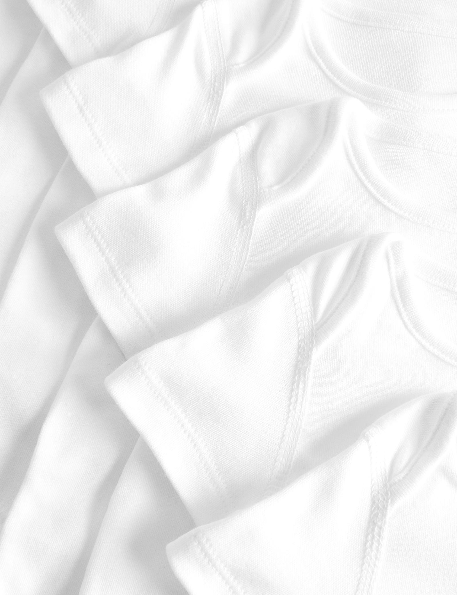 7 Pack Pure Cotton Short Sleeve Bodysuits (5lbs-3 Yrs) - WHITE