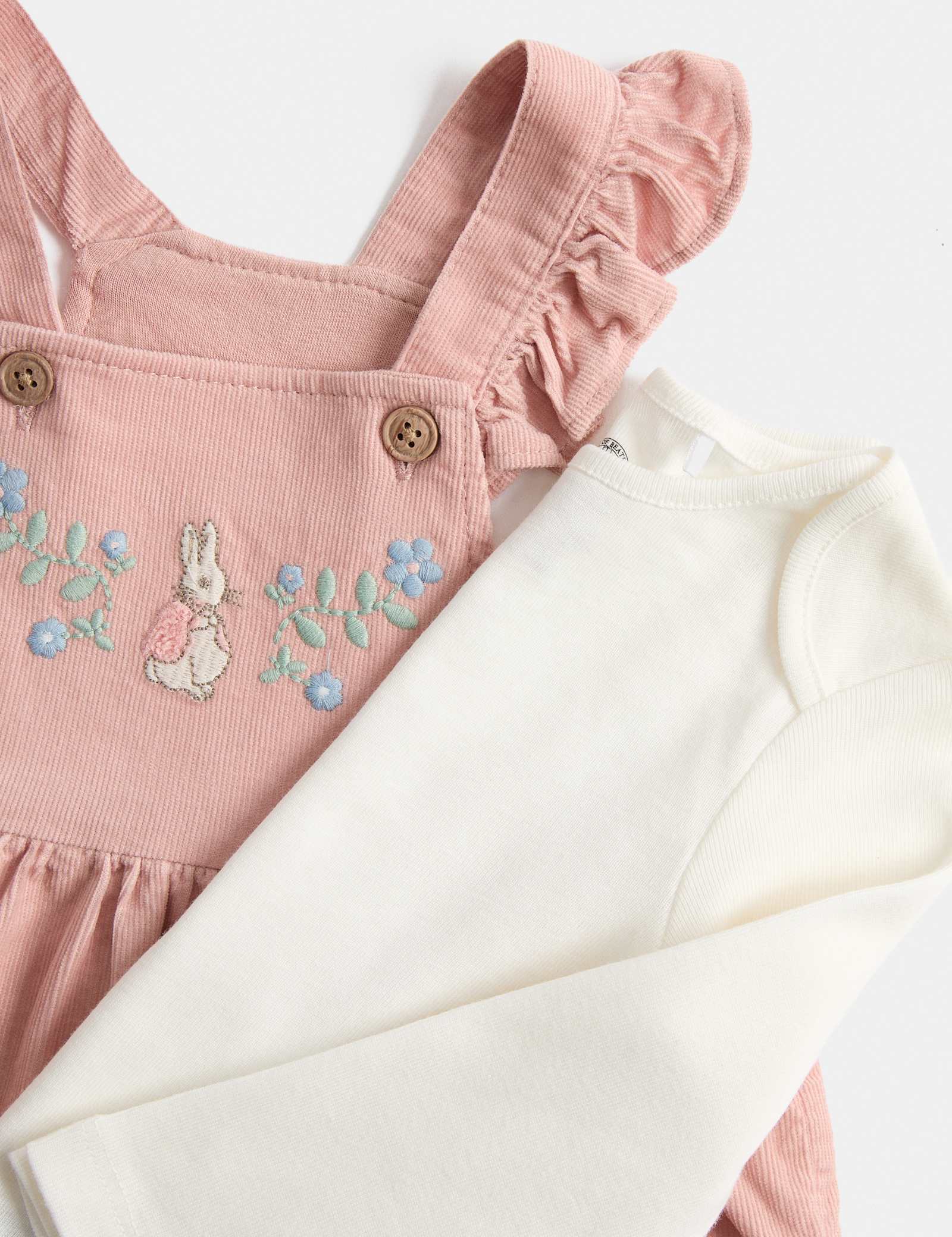 2 Pack Cotton Rich Dresses with Tights (0-3 Yrs) - PINK