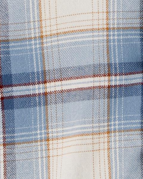 Baby Plaid Button-Front Bodysuit with Lightweight Canvas Overalls