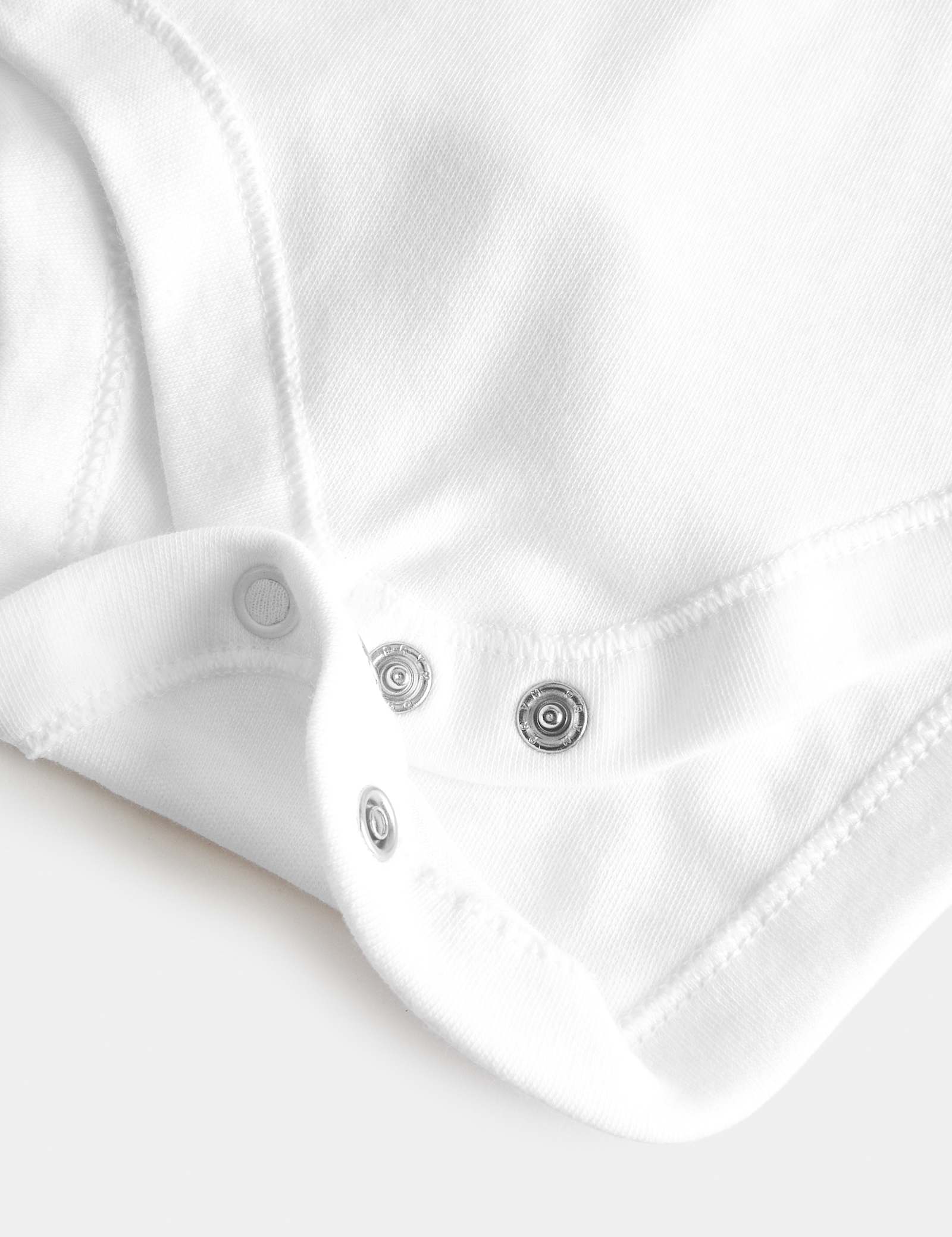 7 Pack Pure Cotton Short Sleeve Bodysuits (5lbs-3 Yrs) - WHITE