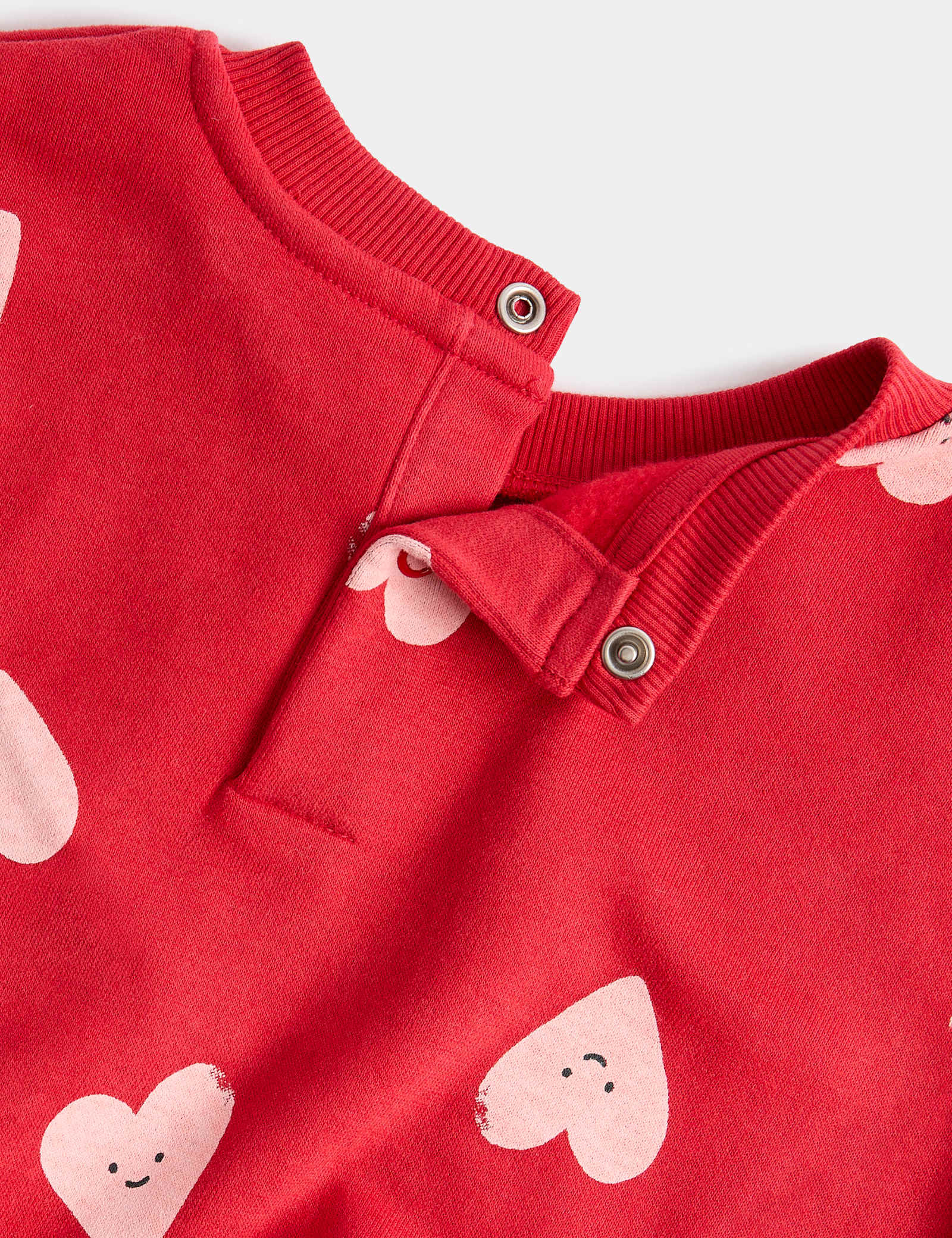 2pc Cotton Rich Heart Top & Bottom Outfit (0-6 Yrs) - RED
