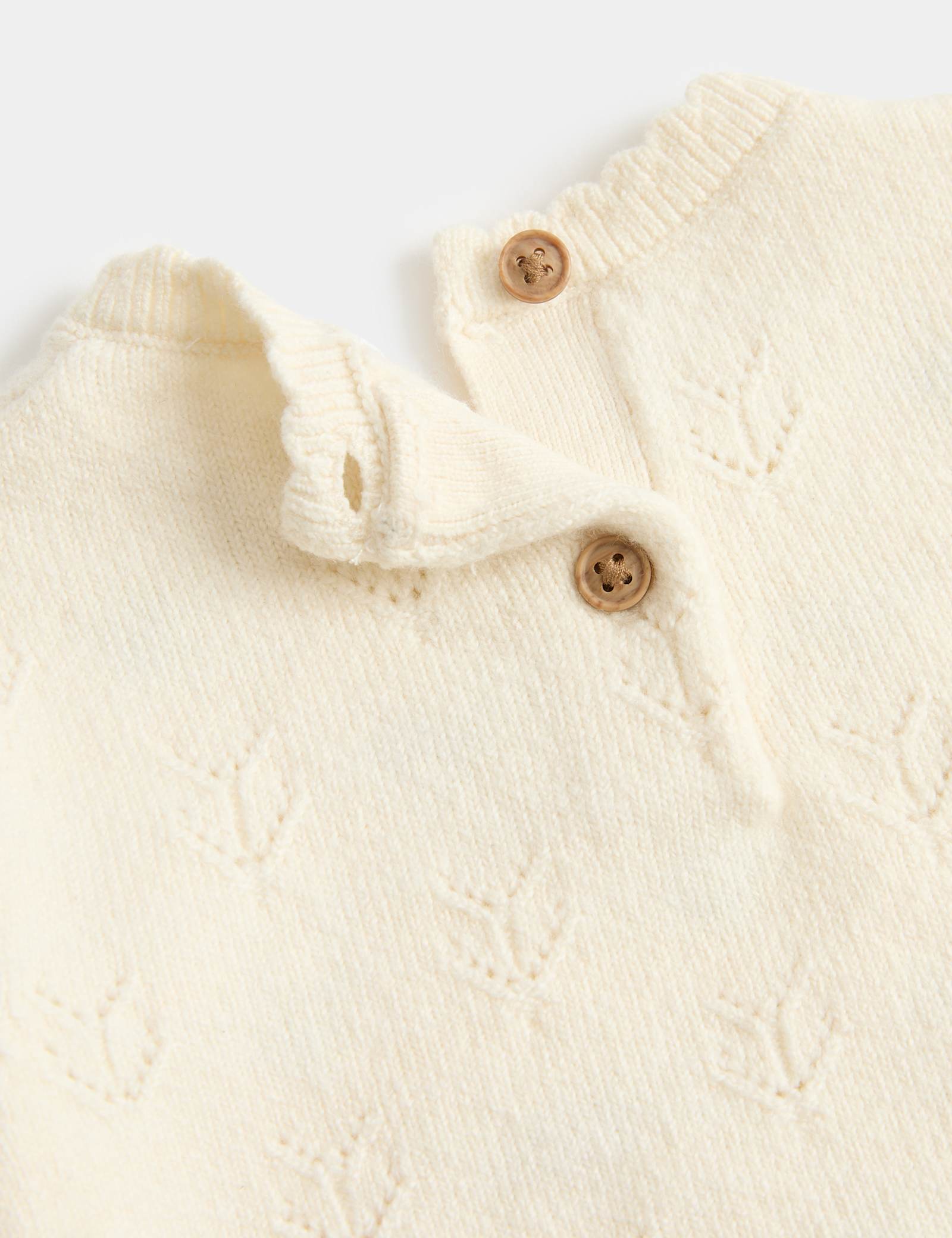 2 Piece Knitted Floral Outfit (0-12 Mths) - LIGHT PINK