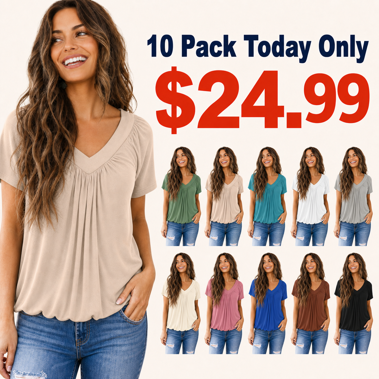 Women's Casual Summer T Shirts Short Sleeve V Neck Tops Tshirts