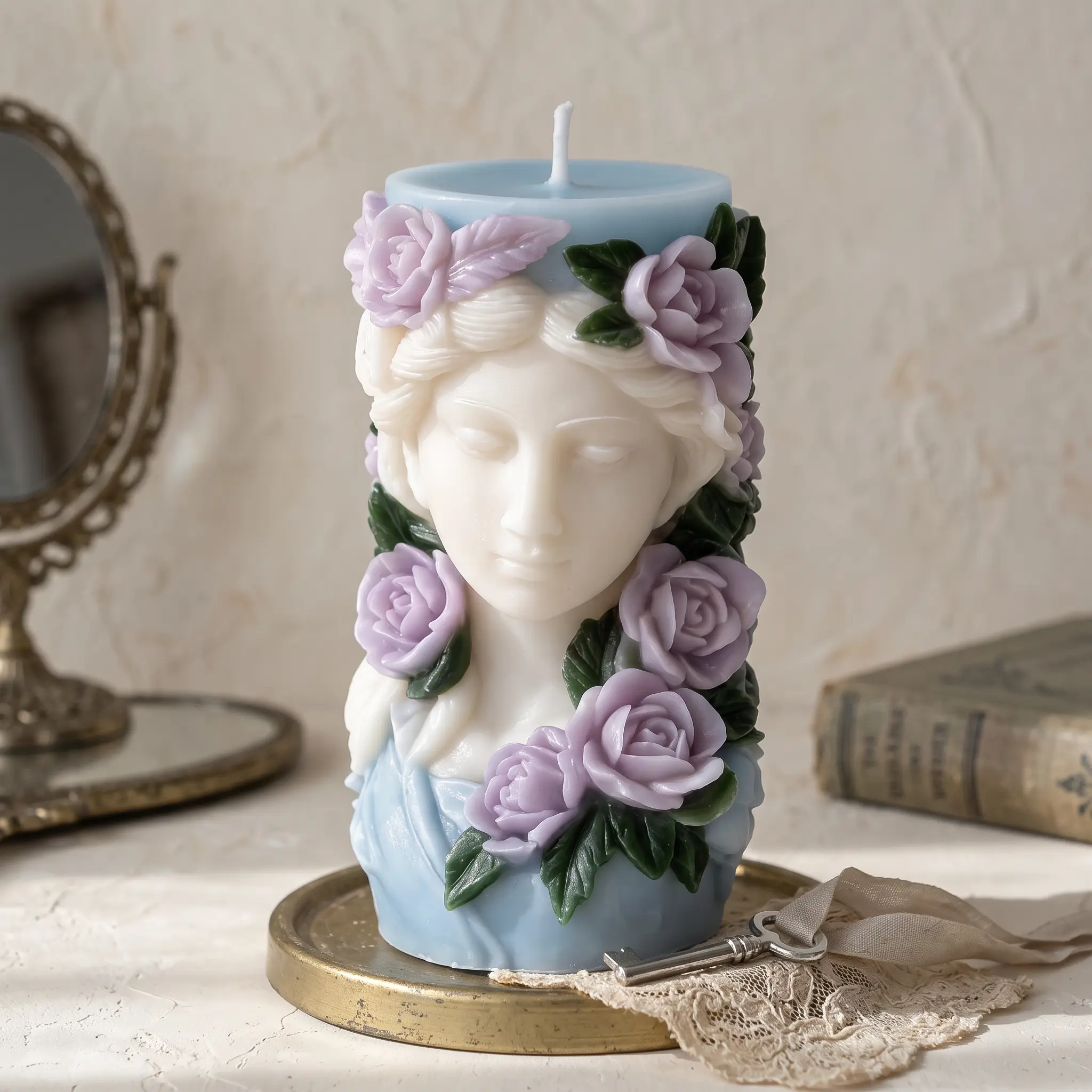 Nymph Figure Relief Candle