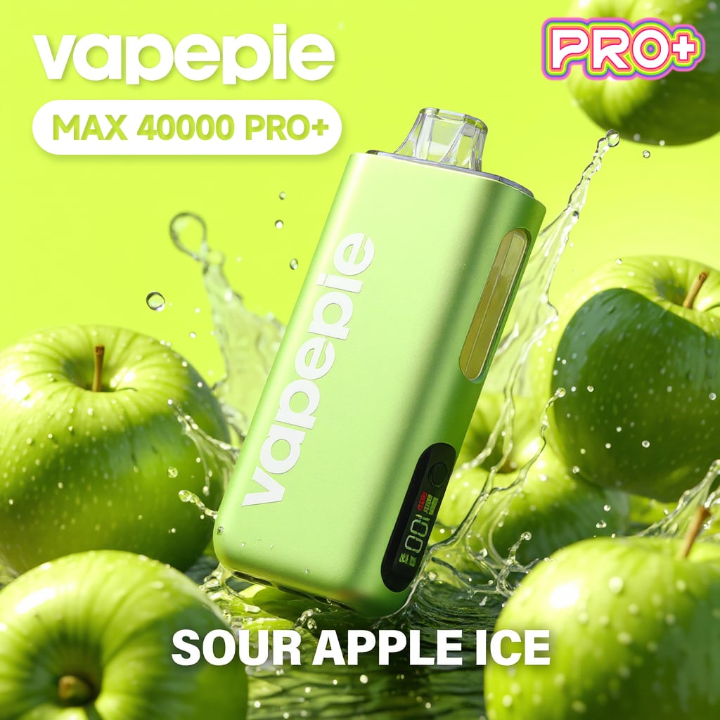 Kyselé jablečný led & VAPEPIE Max 40000 potahů PRO