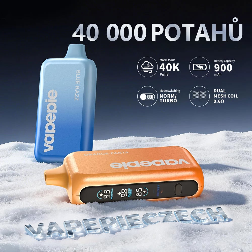 🌳VAPEPIE GHOST AIR 40000 potahů – Nejnovější design – možnost skrýt kouř