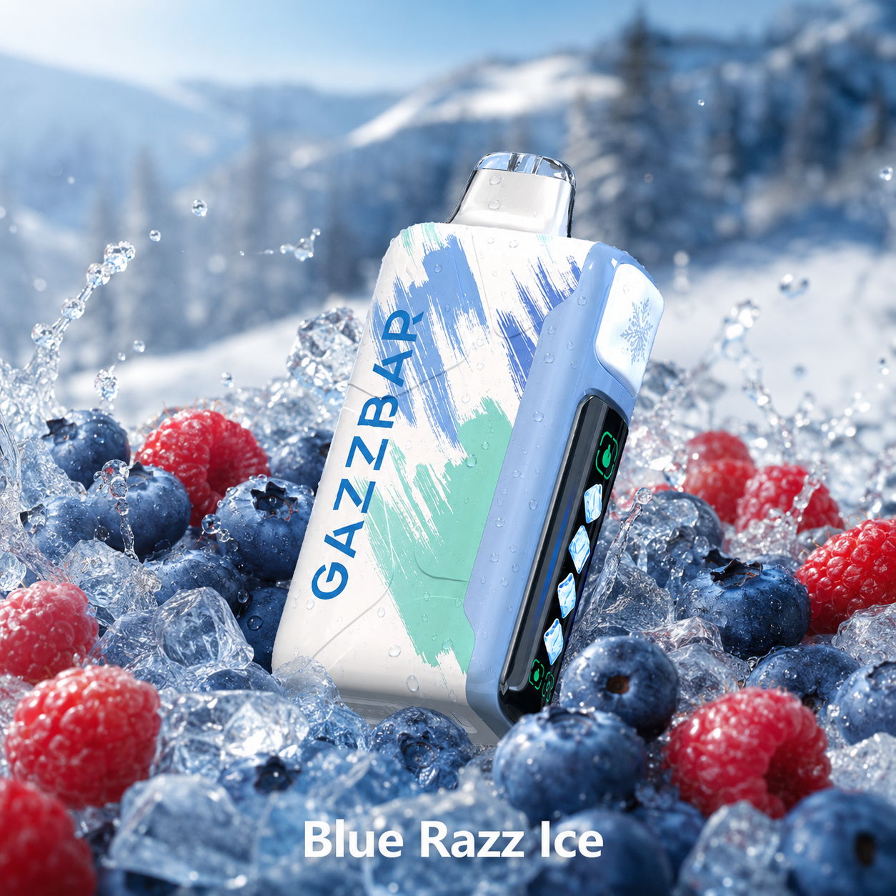 GAZZBAR ICE GOD Ledov&aacute; modr&aacute; malina &ndash; př&iacute;chuť