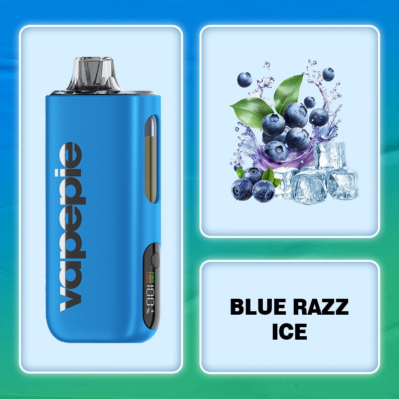 Modrý Raz led & VAPEPIE Max 40000 potahů PRO