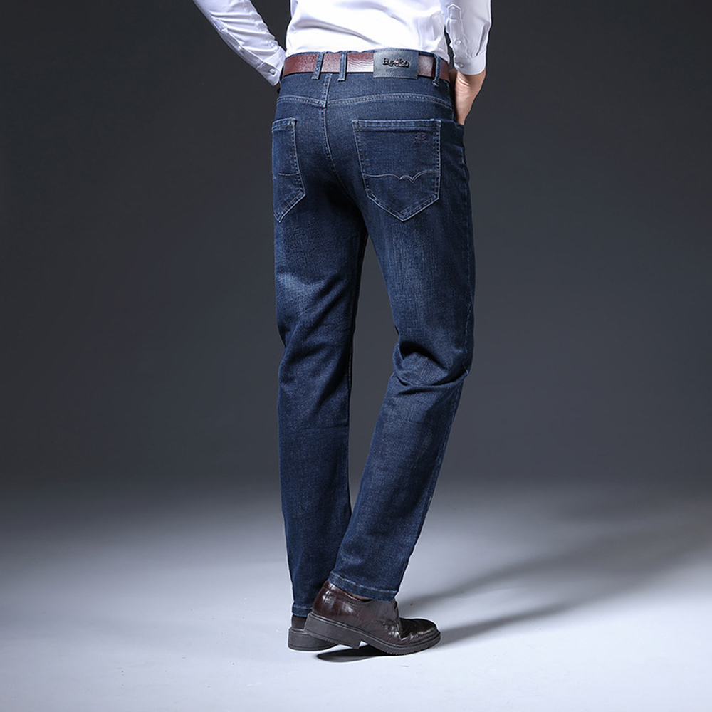 Men's straight casual jeans for autumn and winter