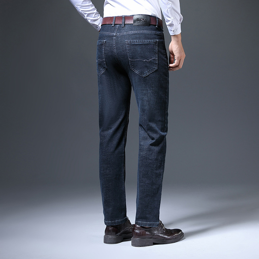 Men's straight casual jeans for autumn and winter