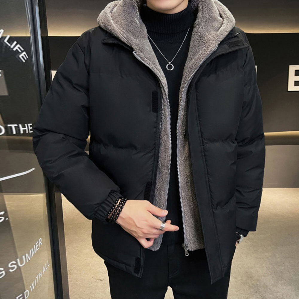 Men's Polar Fleece Hooded Cotton Jacket