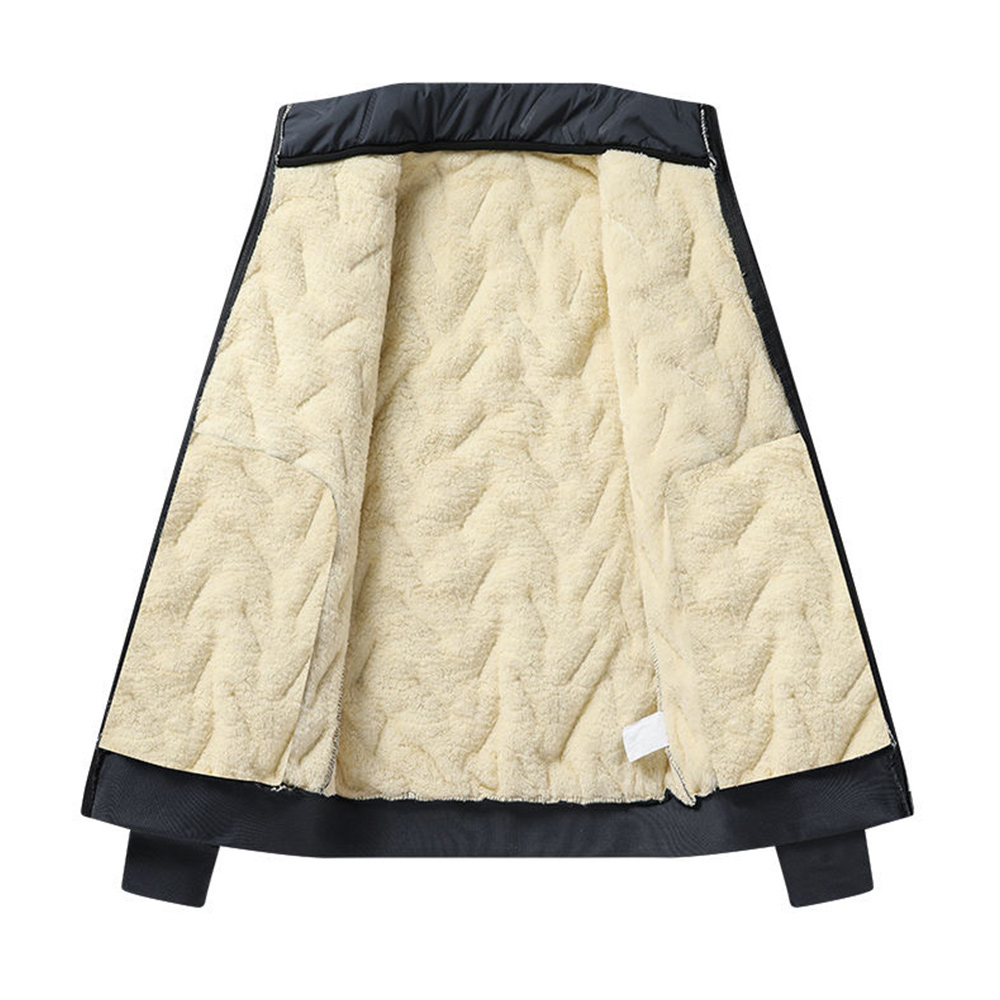 Autumn and winter men's lambswool cotton coat + cotton pants two-piece suit