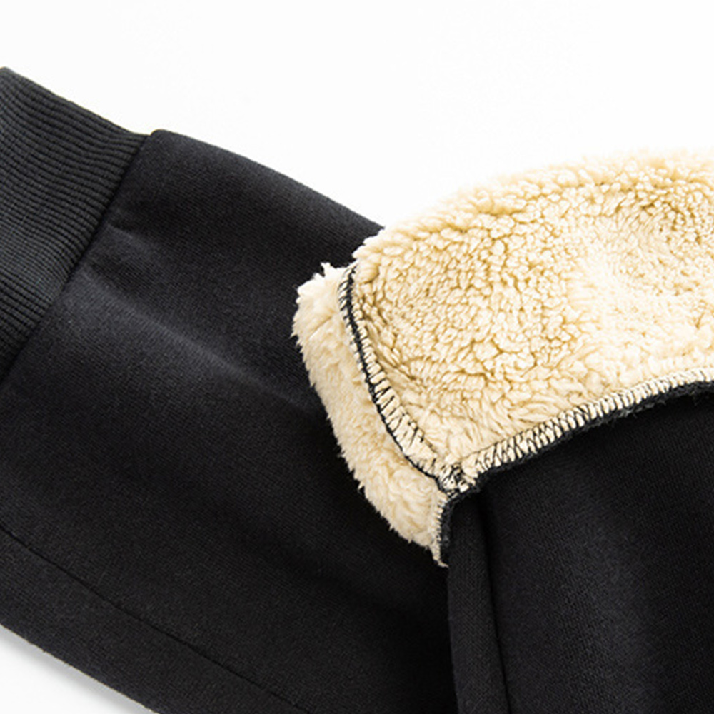 New winter velvet and thickened men's hooded sweatshirt trousers sports suit