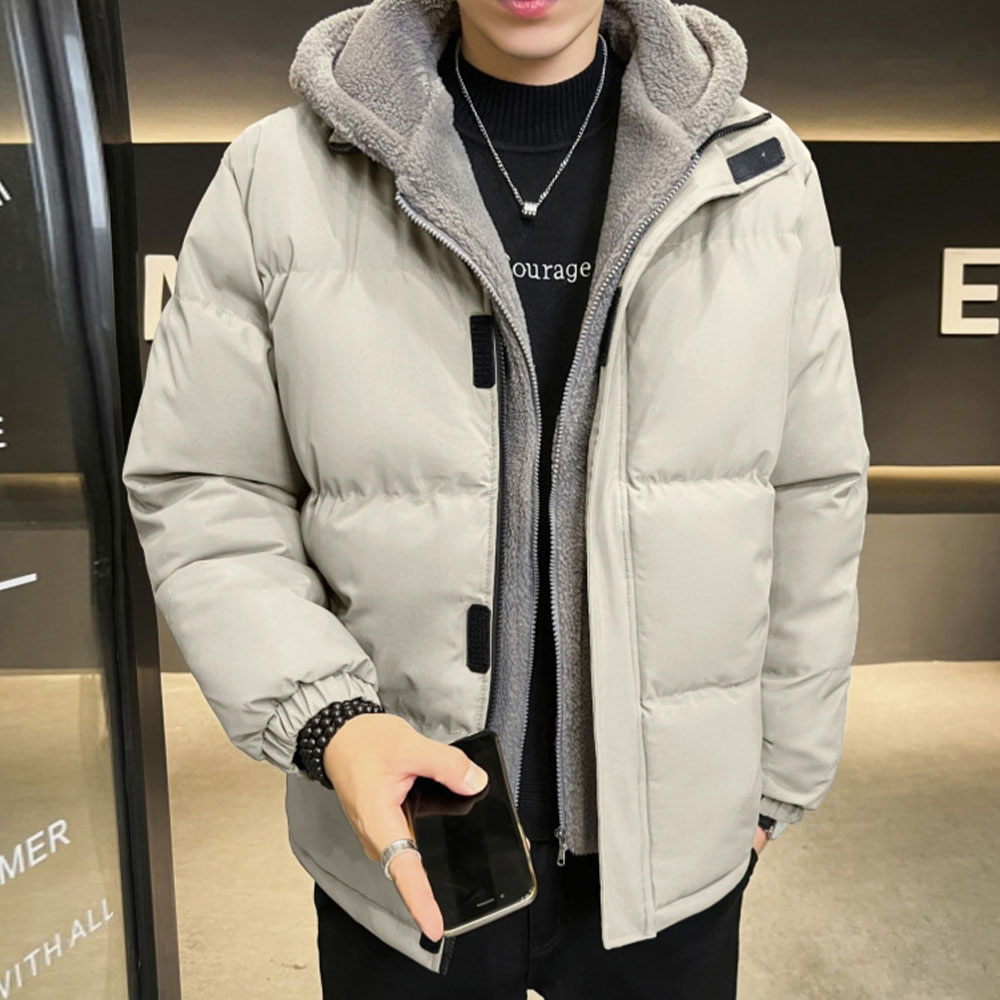 Men's Polar Fleece Hooded Cotton Jacket