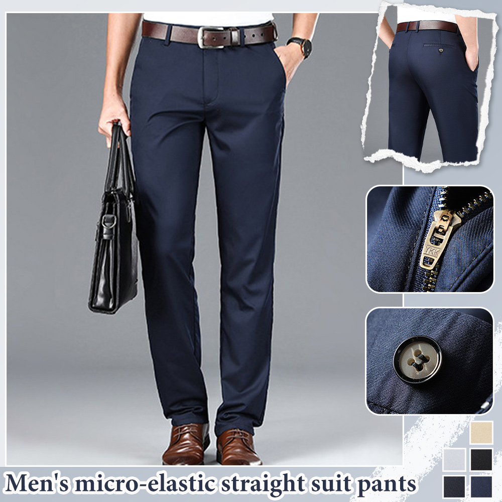 New Men's Casual Straight Suit Pants