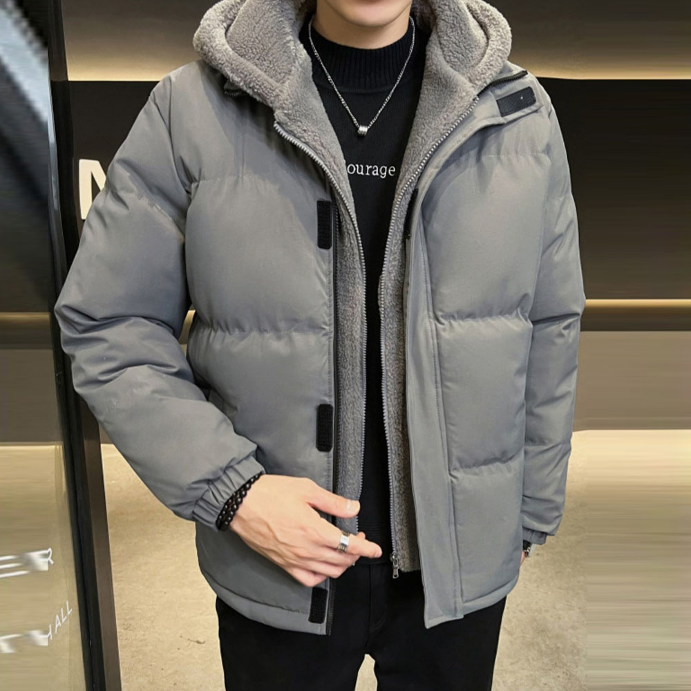 Men's Polar Fleece Hooded Cotton Jacket