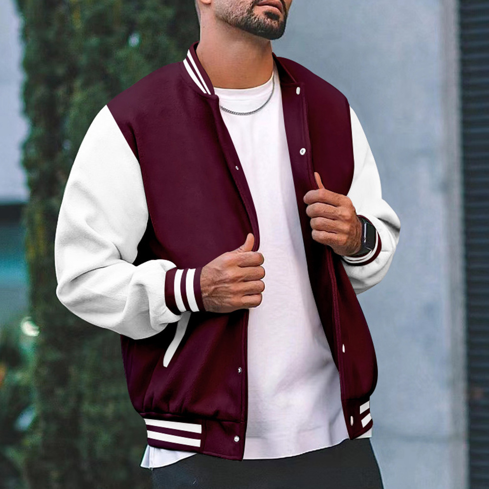 Men's Stand Collar Baseball Jacket