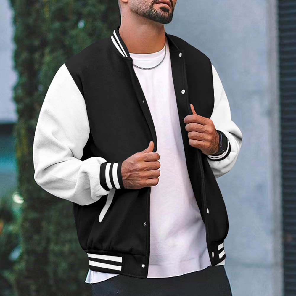 Men's Stand Collar Baseball Jacket
