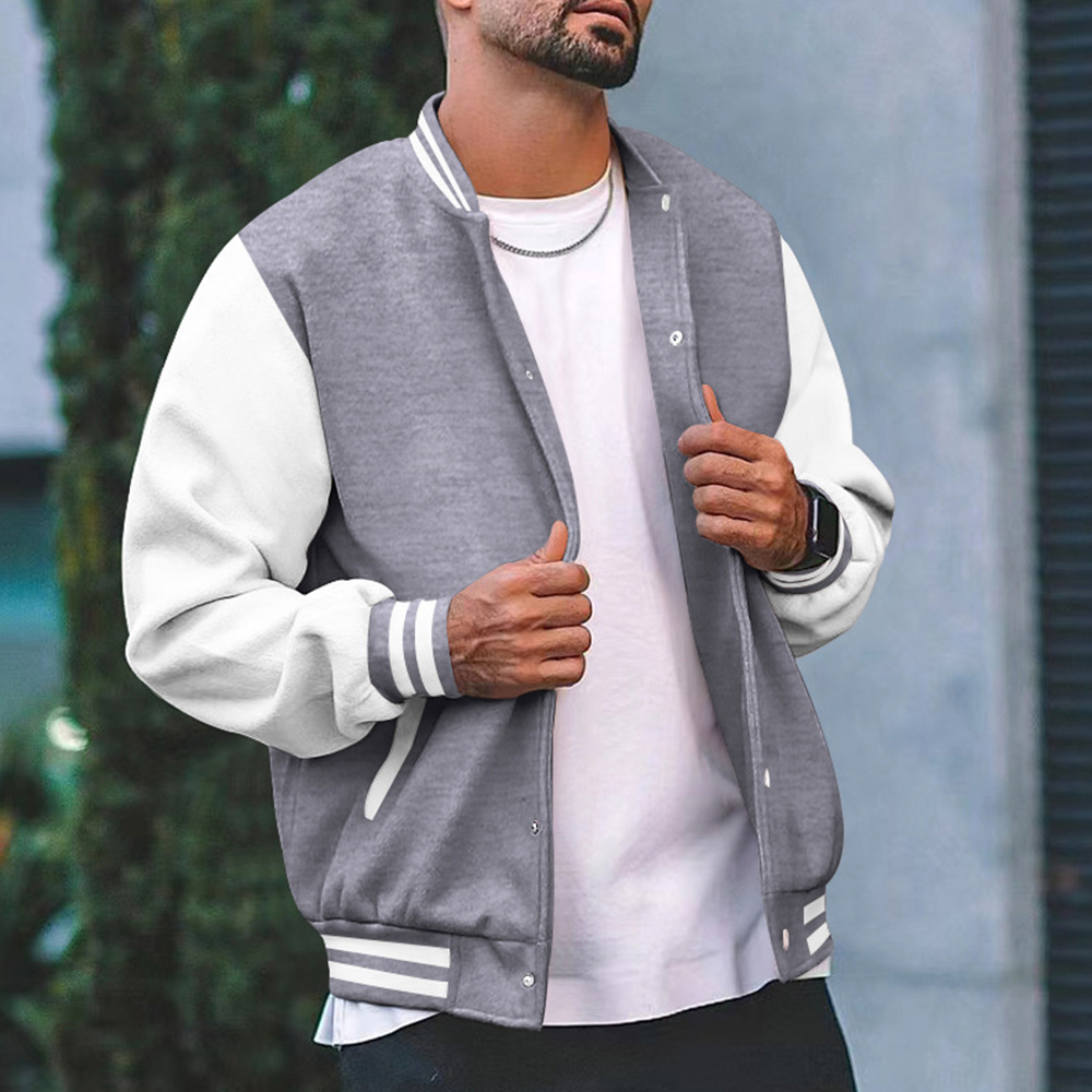 Men's Stand Collar Baseball Jacket
