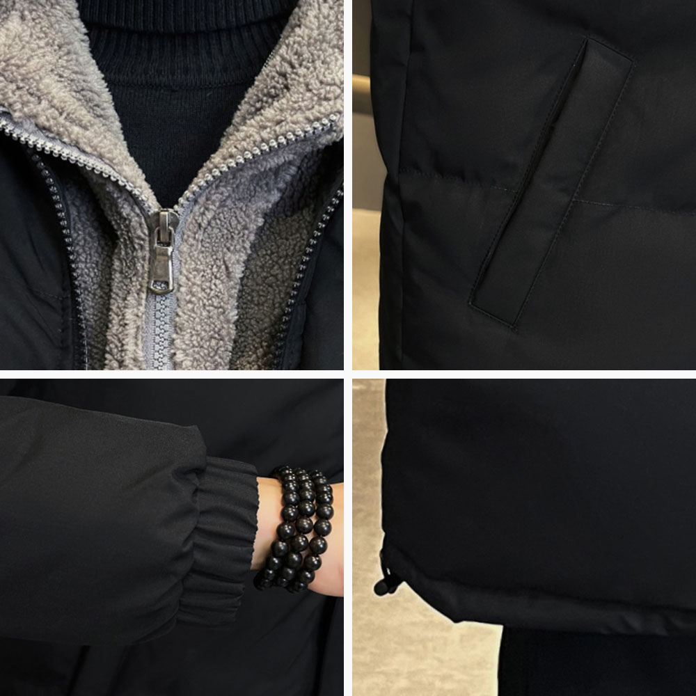 Men's Polar Fleece Hooded Cotton Jacket