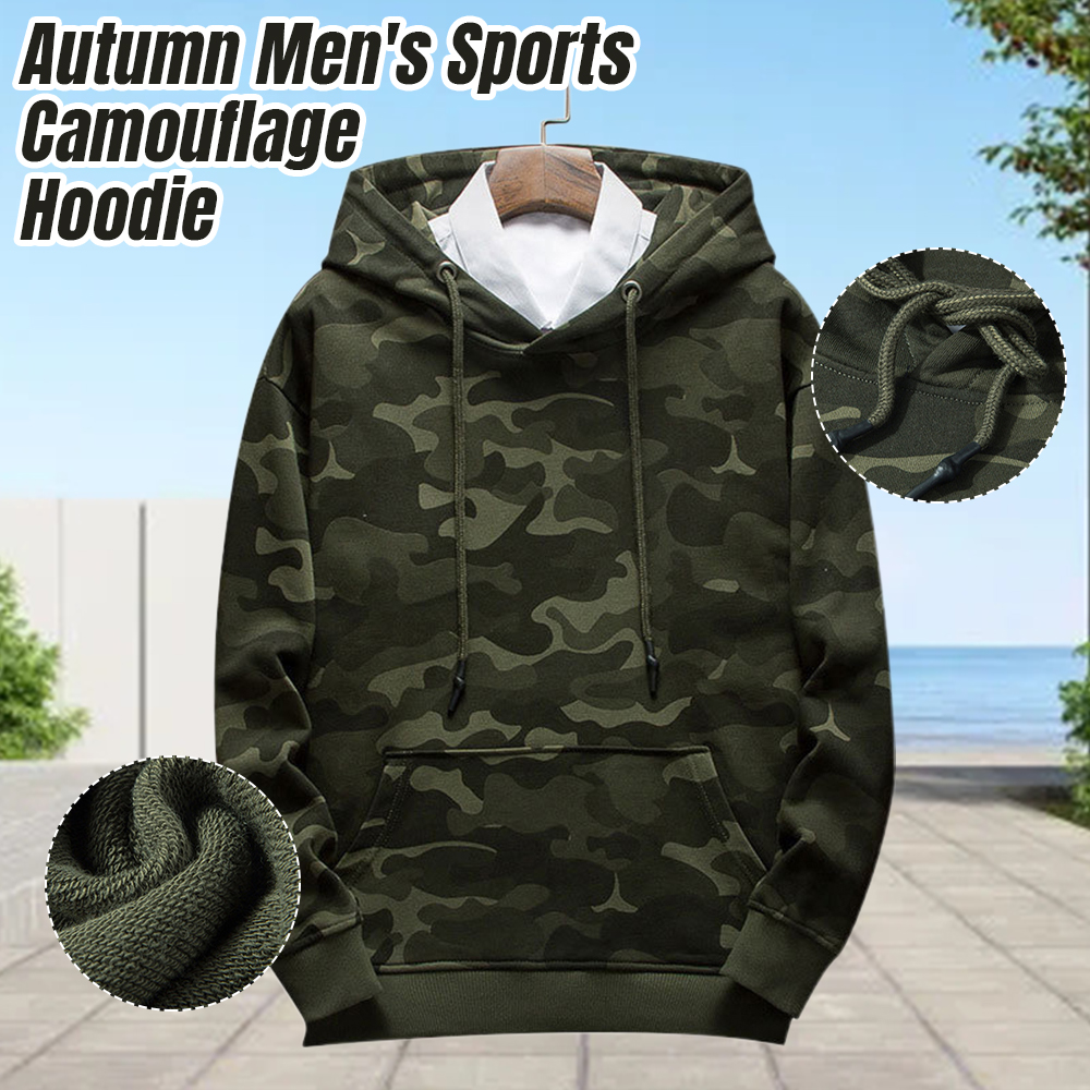 Spring and Autumn Men's Camouflage Hooded Sweatshirt