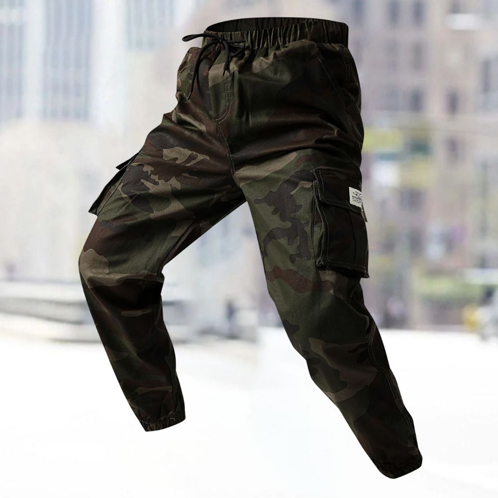 Silberfleck Wasserdichte, lose Cargo-Neun-Punkt-Hose für Herren im Camouflage-Stil