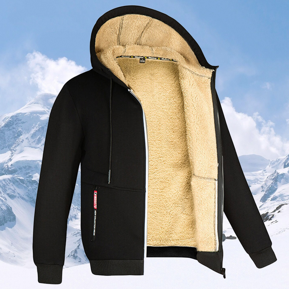 Men's warm and thickened hoodie for winter