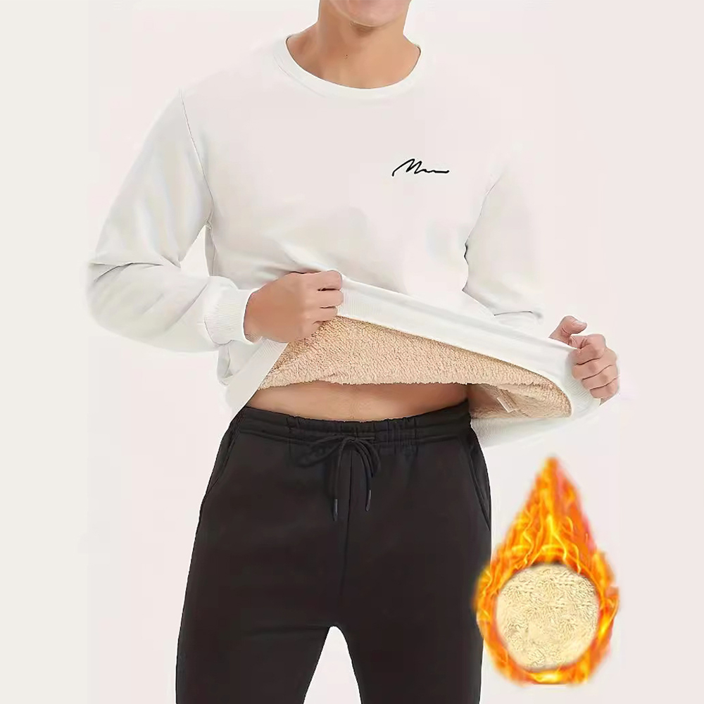 Men's round neck stretch sweatshirt for winter