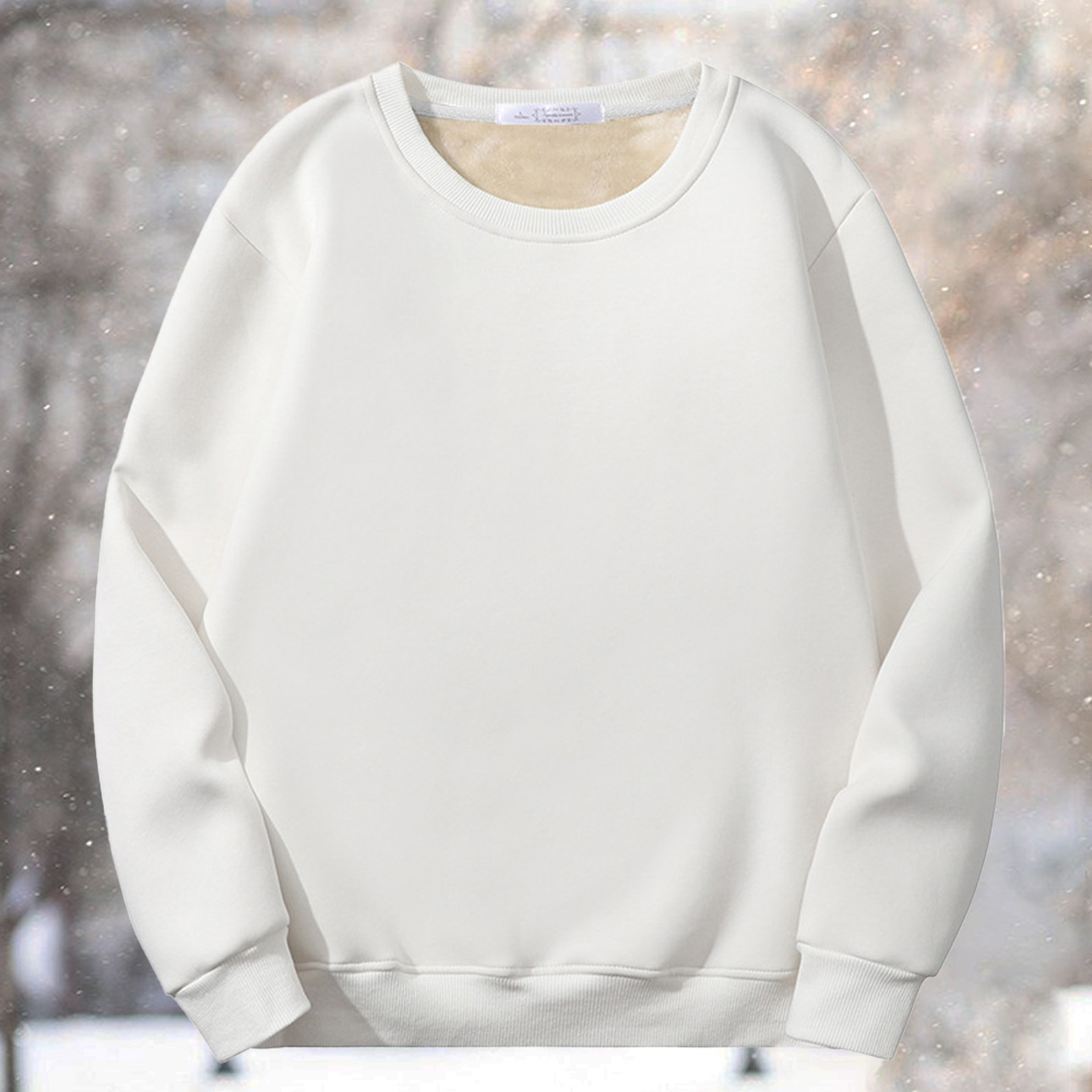 Men's multi-color casual thickened round neck sweatshirt