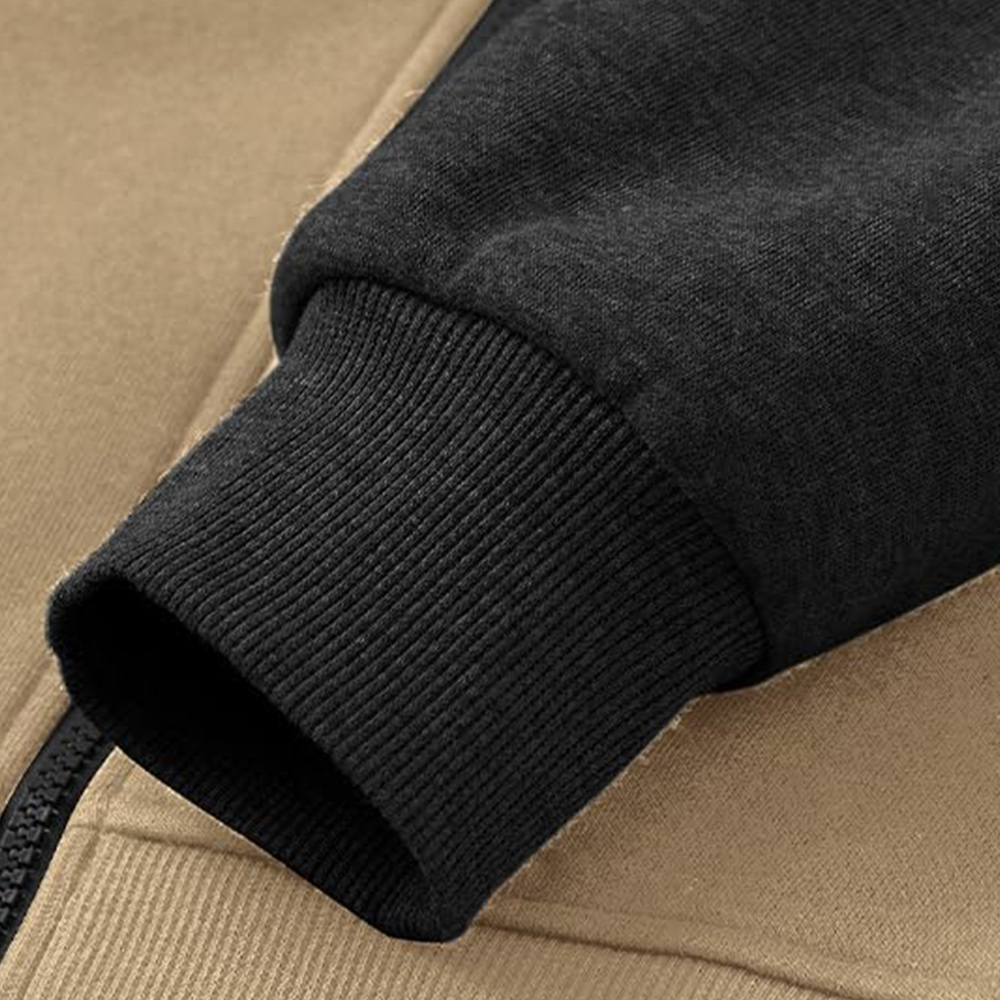 New autumn and winter men's color matching hooded sweatshirt and trousers sports suit