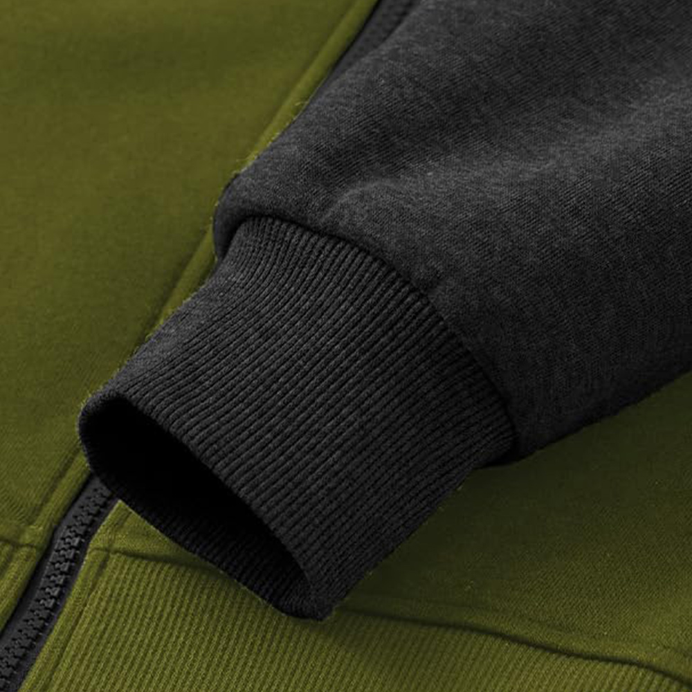New autumn and winter men's color matching hooded sweatshirt and trousers sports suit