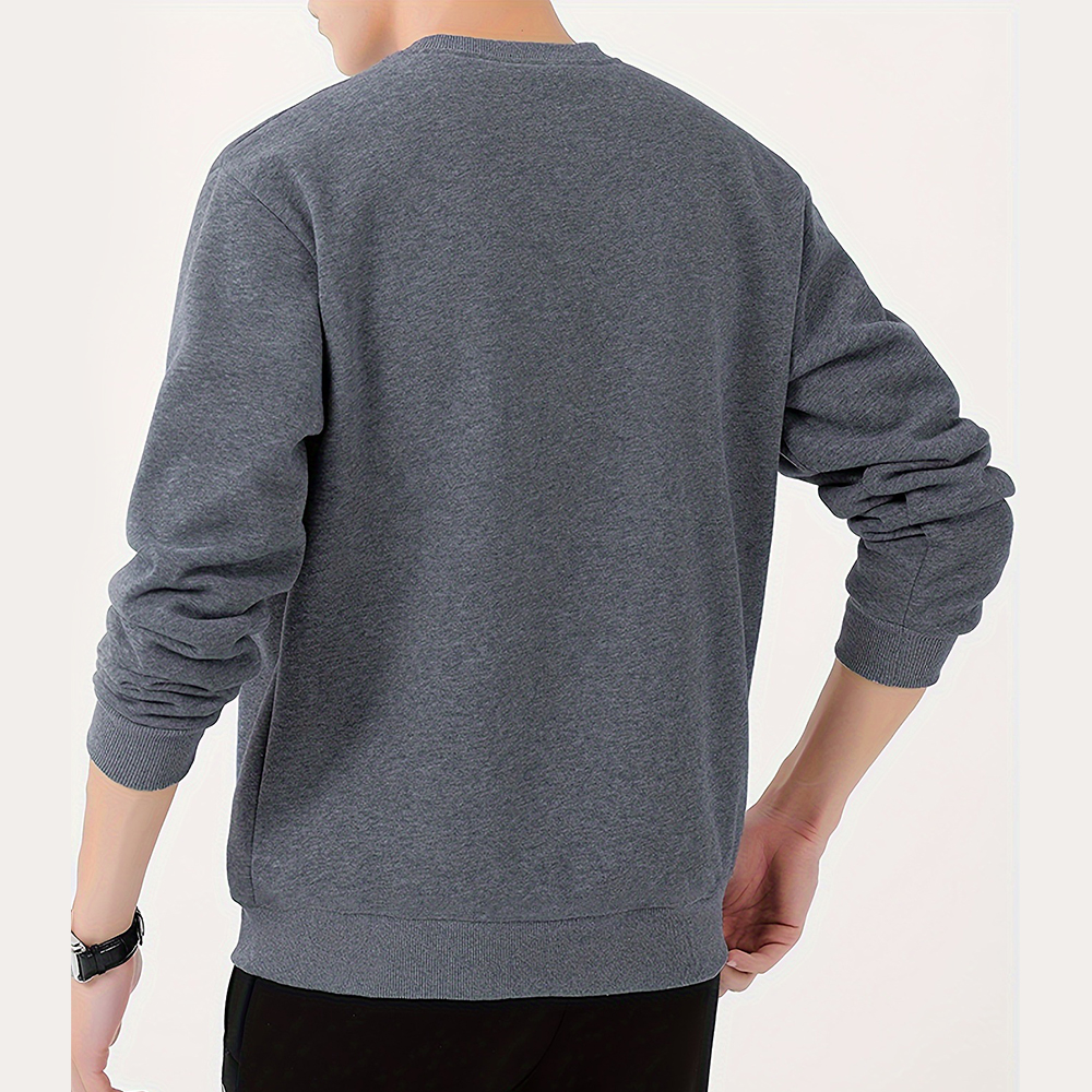 Men's round neck stretch sweatshirt for winter