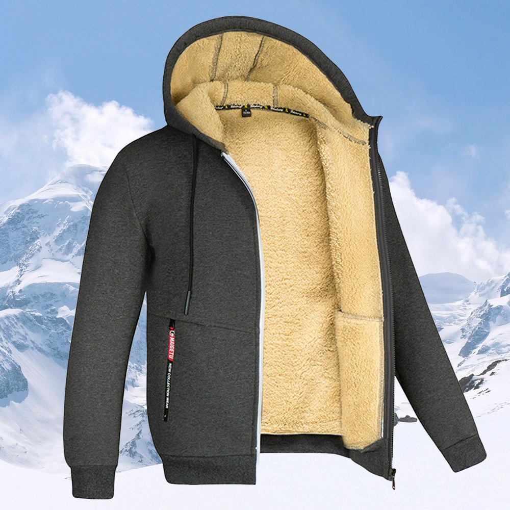 Men's warm and thickened hoodie for winter