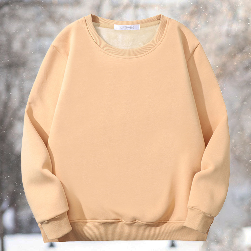 Men's multi-color casual thickened round neck sweatshirt