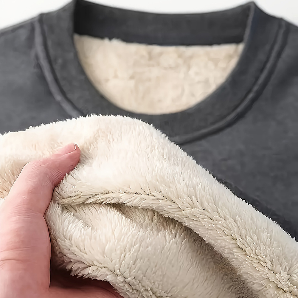 Men's round neck stretch sweatshirt for winter