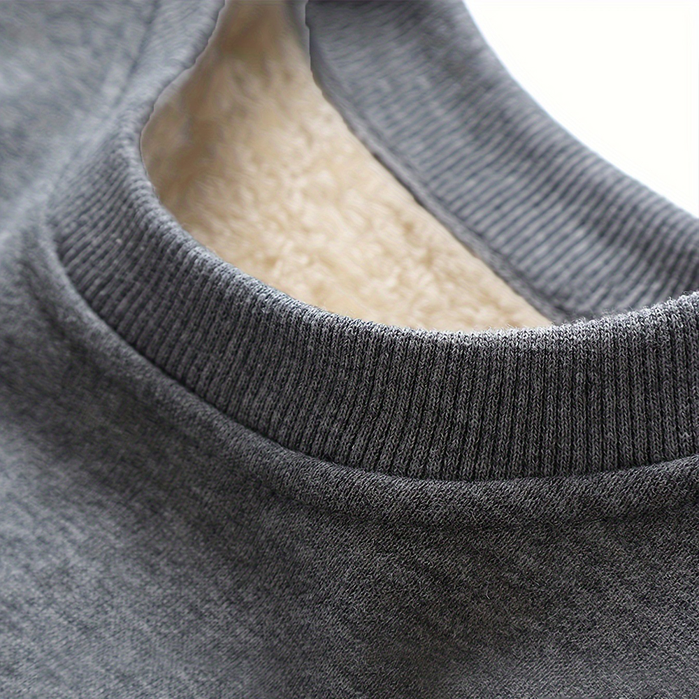 Men's round neck stretch sweatshirt for winter