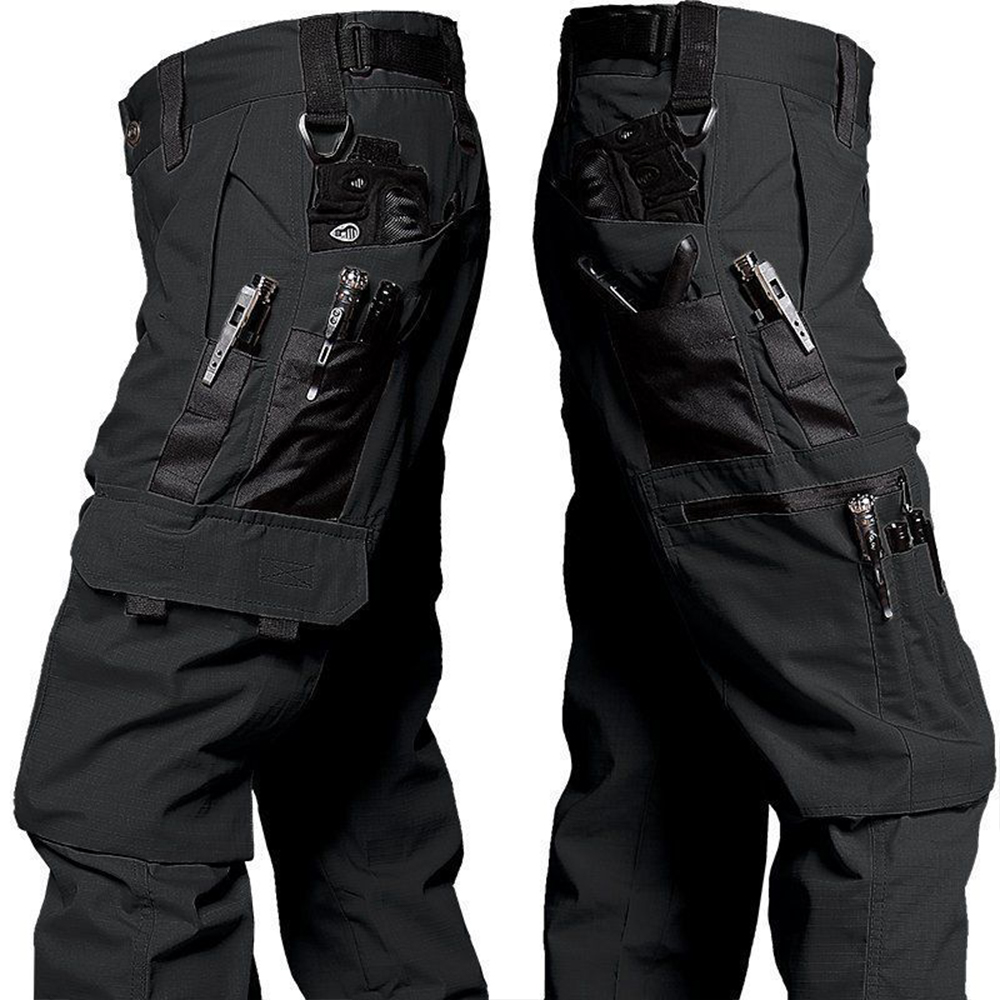 Men's outdoor wear-resistant functional waterproof multi-pocket cargo pants long pants