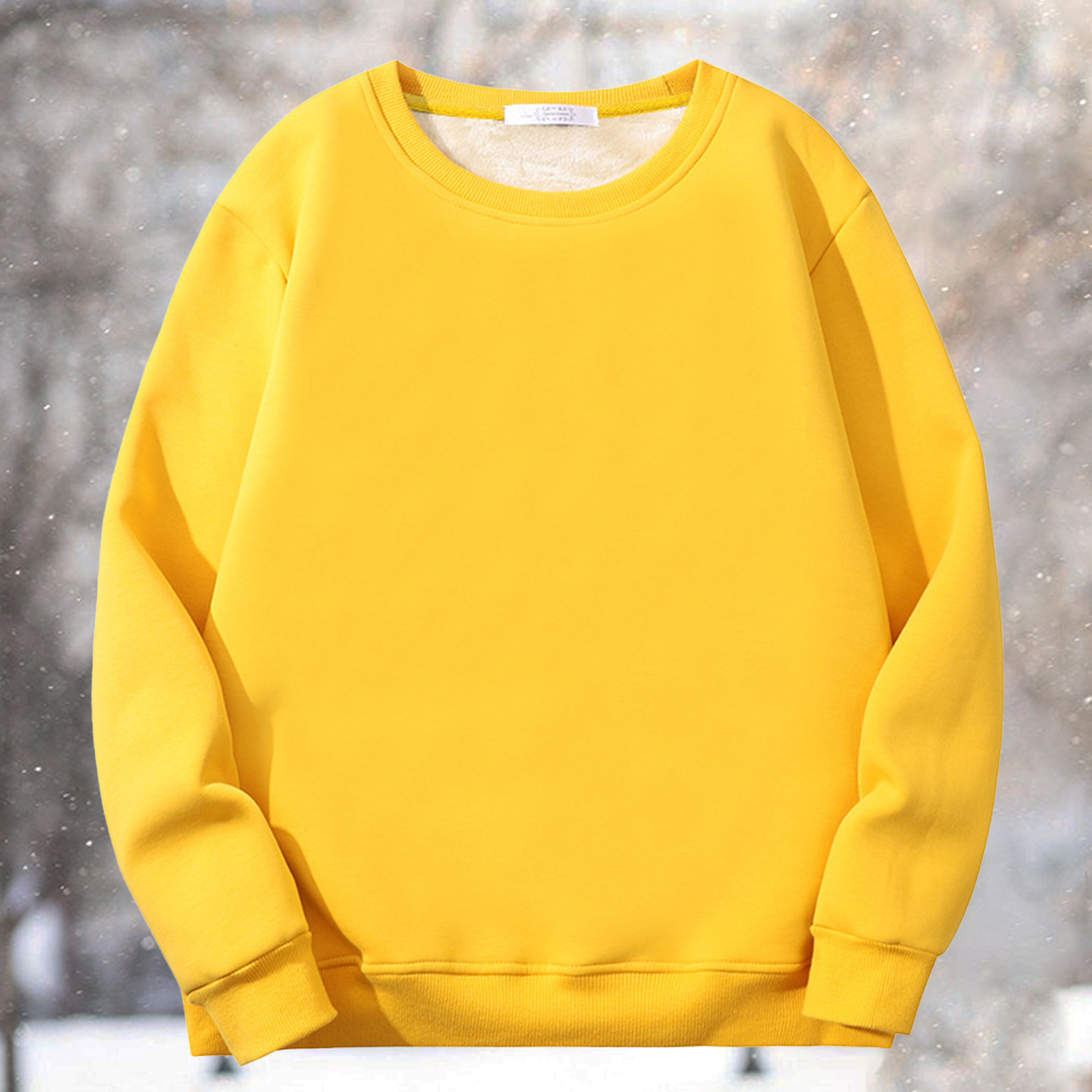 Men's multi-color casual thickened round neck sweatshirt