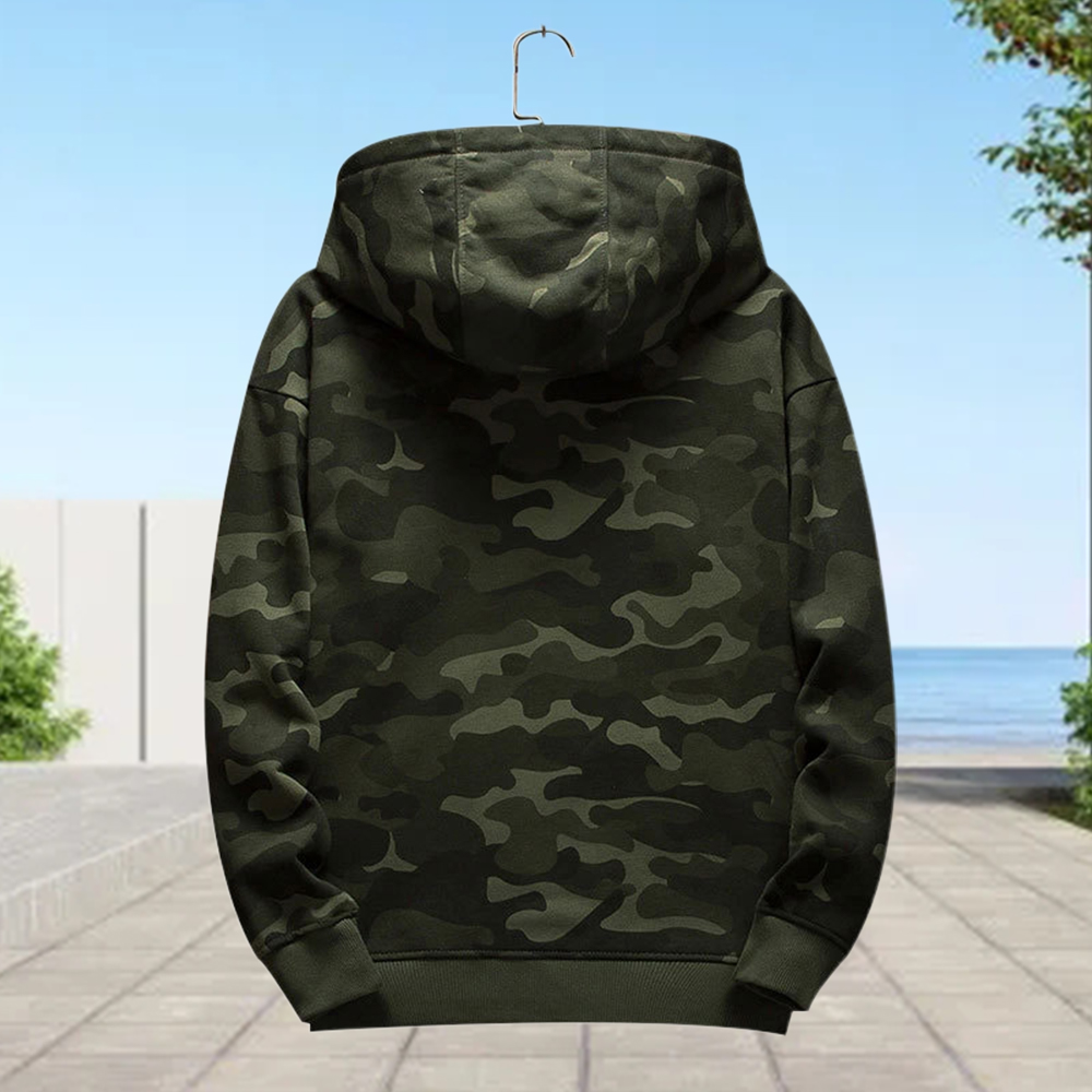 Spring and Autumn Men's Camouflage Hooded Sweatshirt