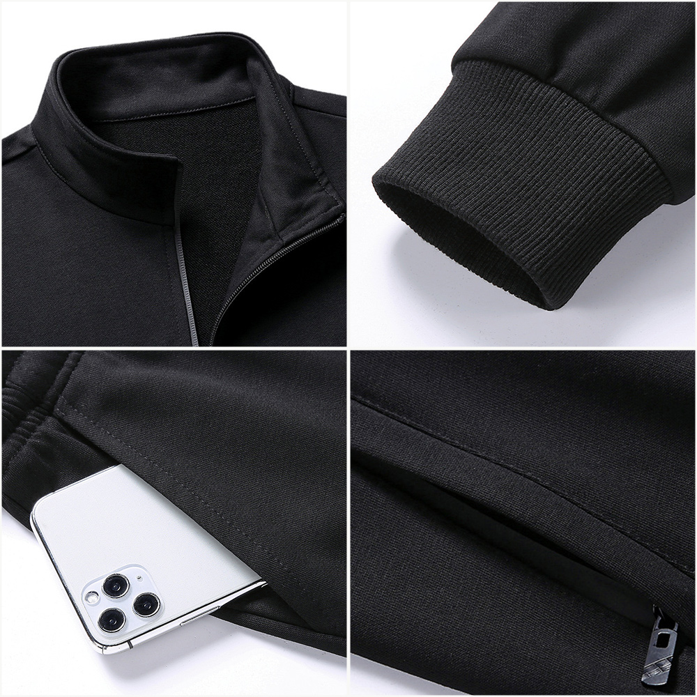 Autumn and winter new men's casual sports style fashion jacket long sleeve trousers two-piece suit