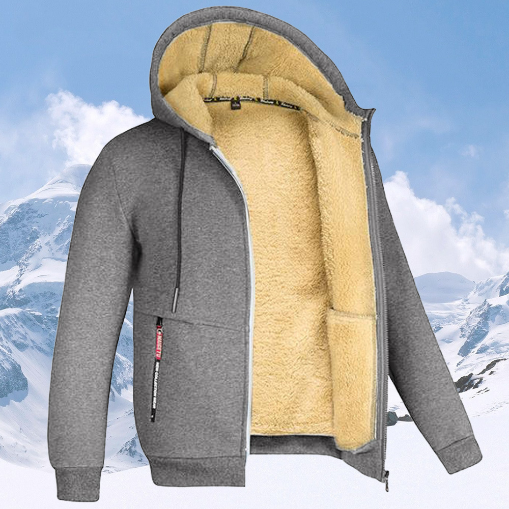 Men's warm and thickened hoodie for winter
