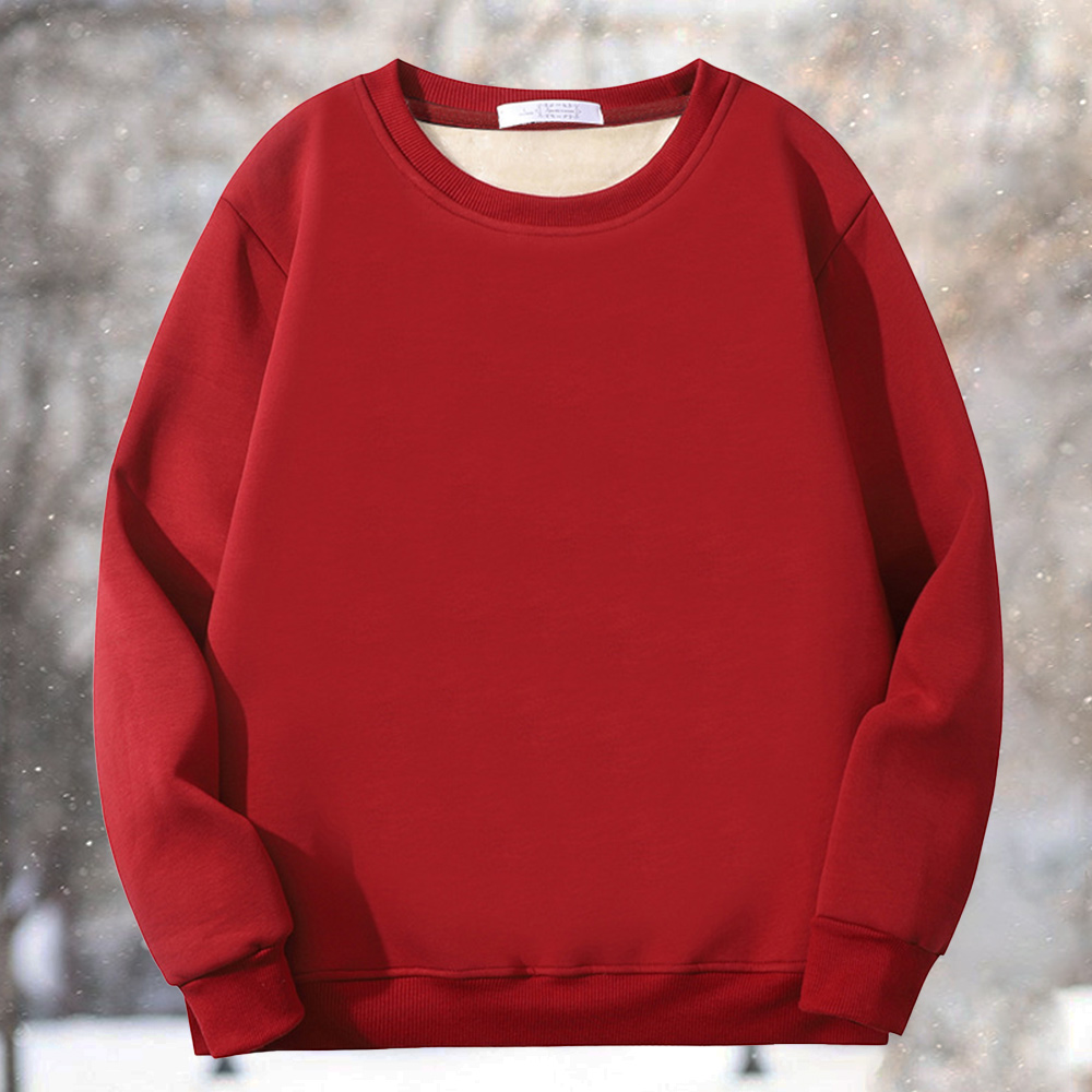 Men's multi-color casual thickened round neck sweatshirt