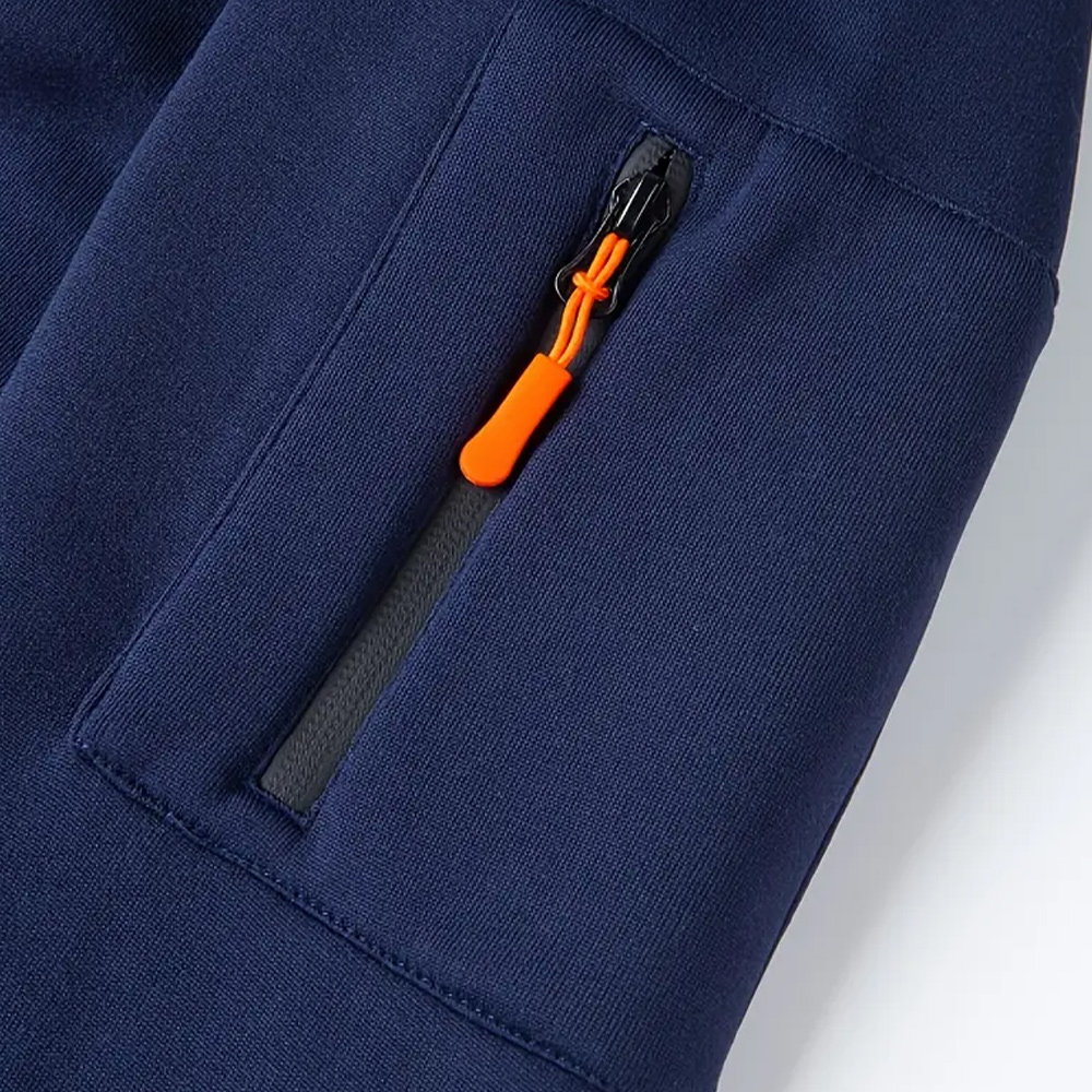 Men's New Multi-Pocket Half Zip Hoodie Long Sleeve Sweatshirt