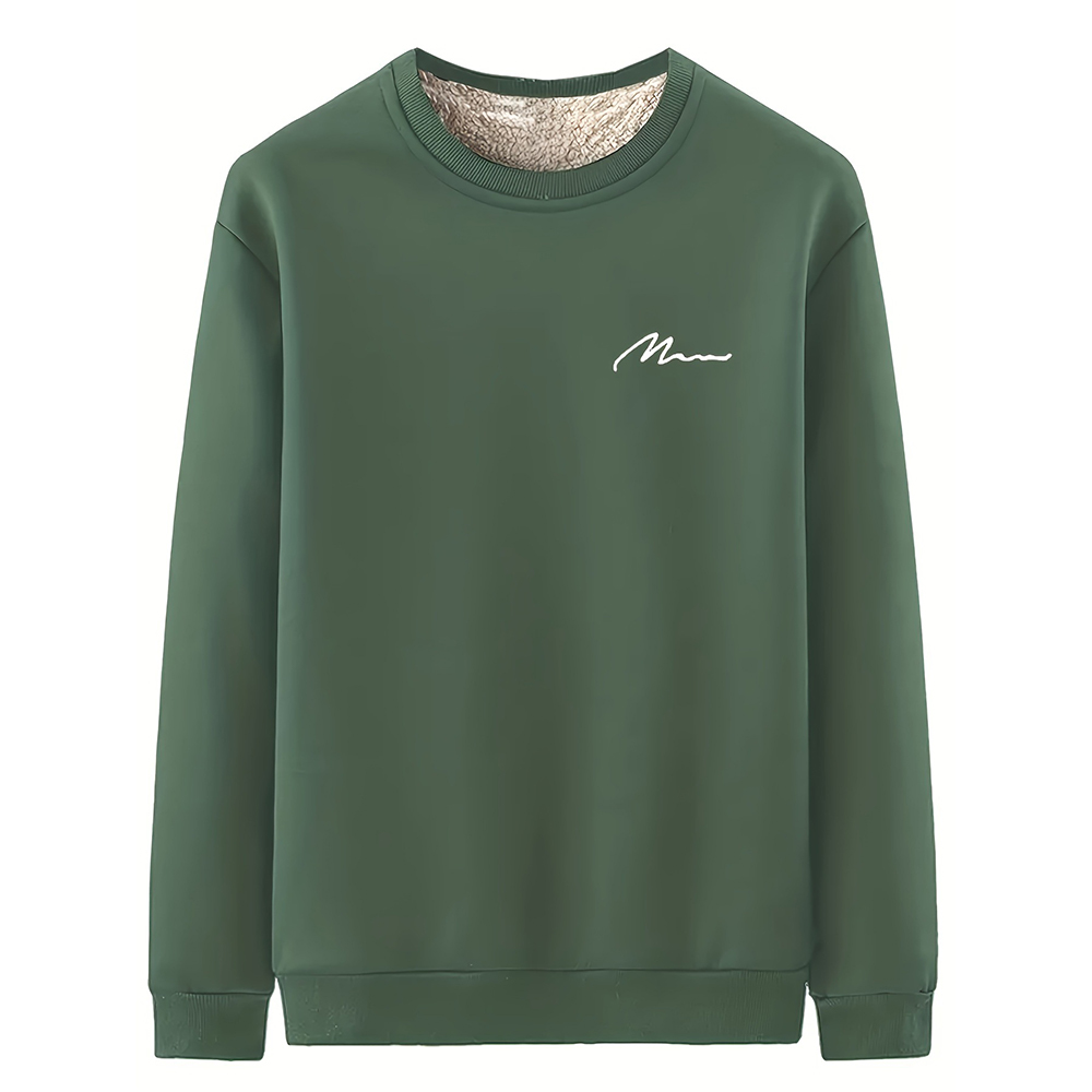 Men's round neck stretch sweatshirt for winter
