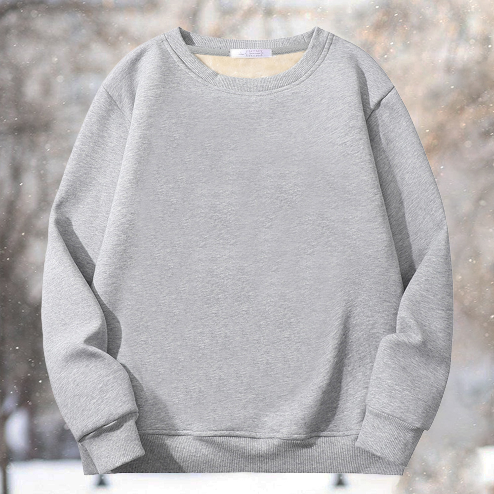 Men's multi-color casual thickened round neck sweatshirt