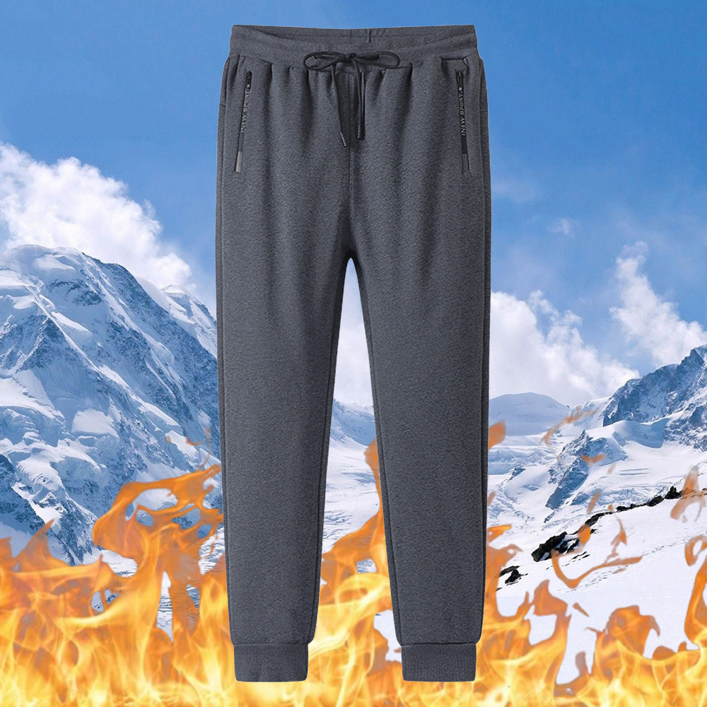 Men's cotton plus velvet thickened sweatpants