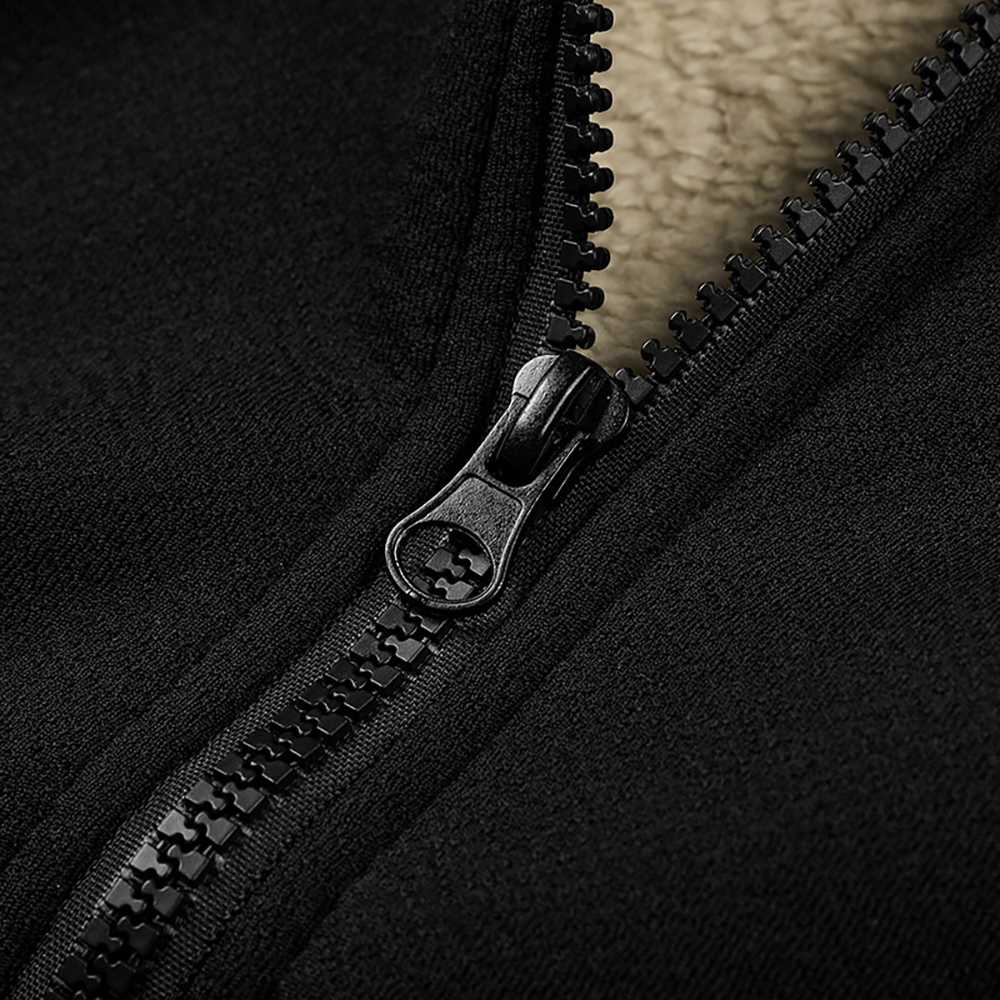 Autumn and winter new men's lambskin hooded jacket and trousers suit